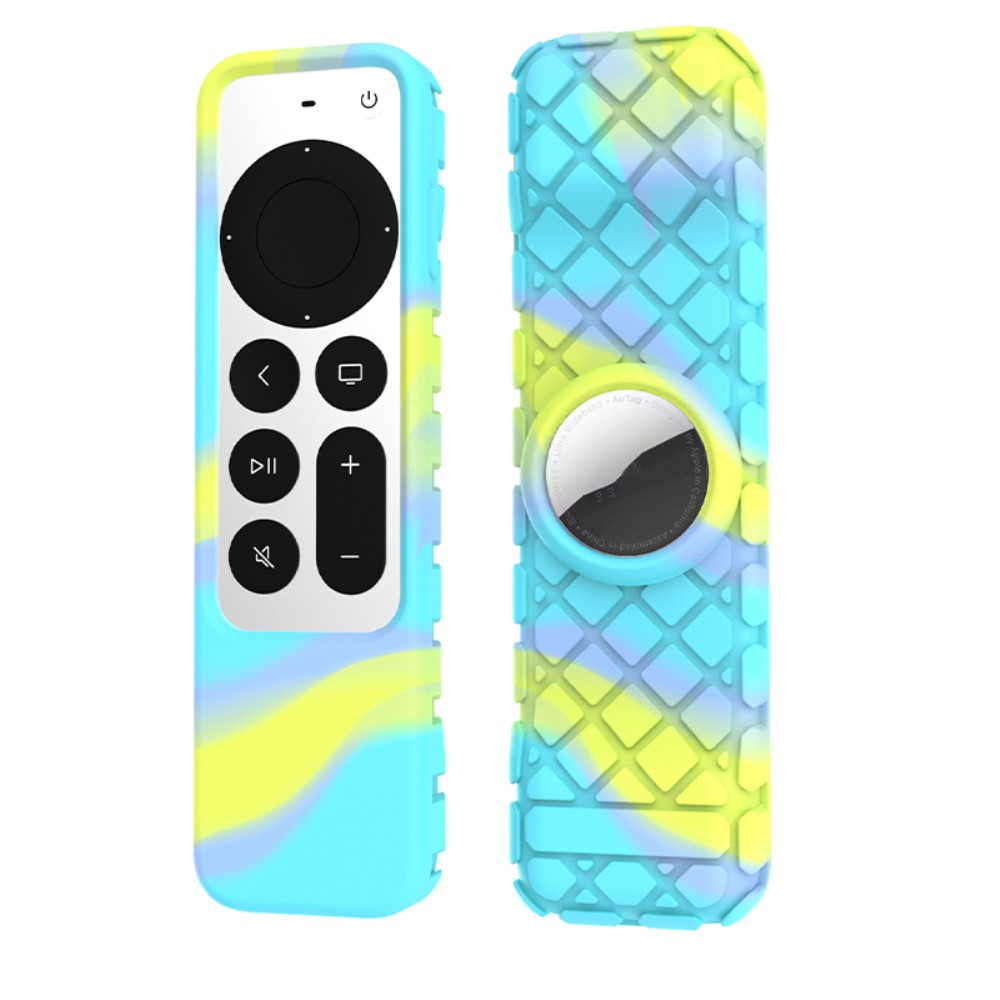 Bilde av Apple Tv 4k (2021) Remote Controller Colorful Design Silicone Cover - Colorful Yellow / Blue