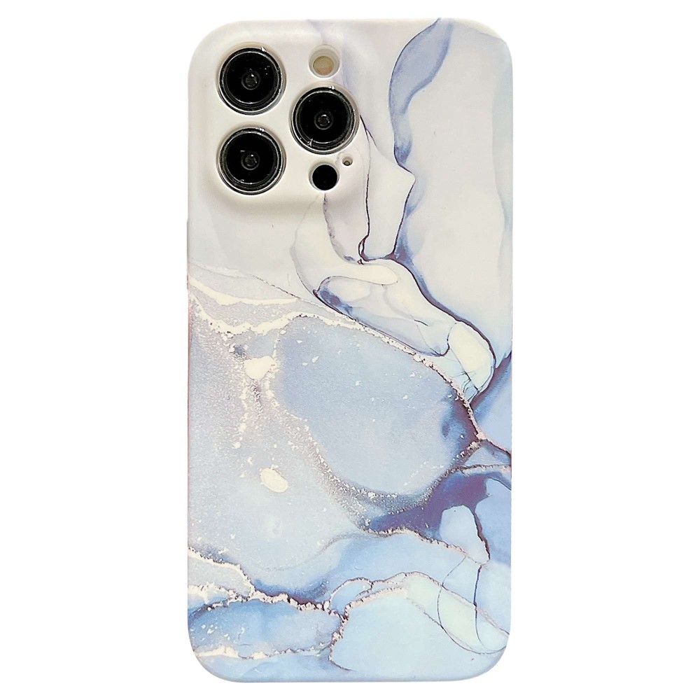 Marble iPhone 14 Pro Etui - Hvit