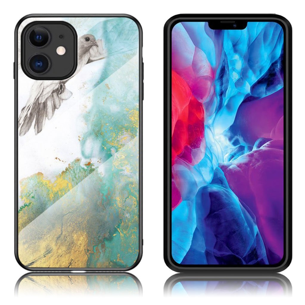 Fantasy Marble iPhone 12 Mini deksel - Flygende due