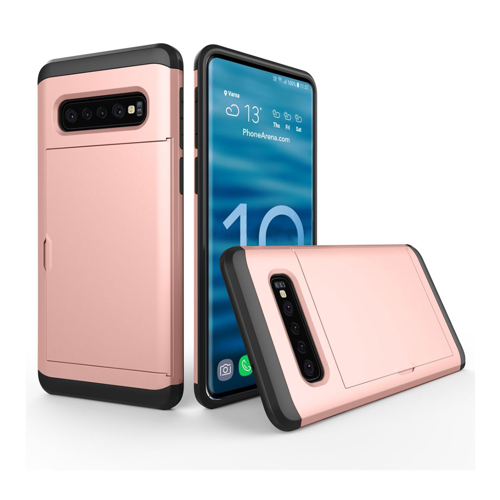 Samsung Galaxy s10 Hybrid Etui Og Kortholder - Rosé