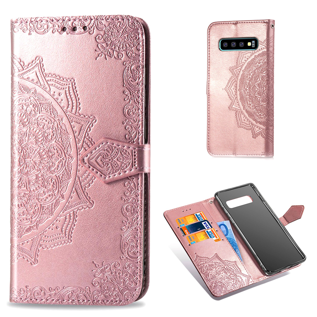 Mandala Samsung Galaxy S10 Plus Flip etui - Rose Gold