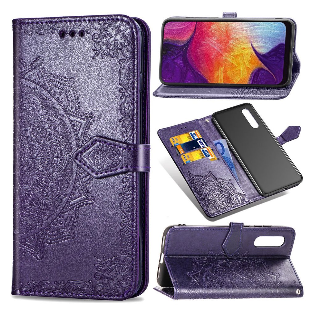 Mandala Samsung Galaxy A50 Flip case - Lilla