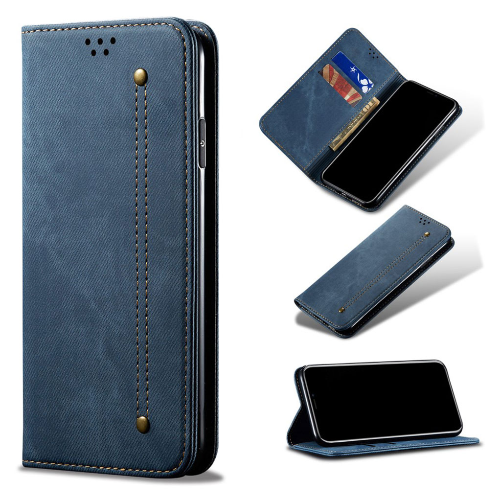 Jeans Samsung Galaxy A50 Flip case - Blå