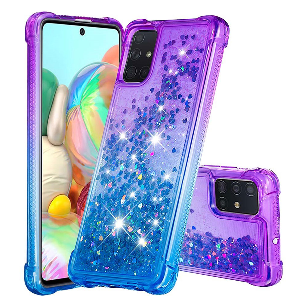 Princess Samsung Galaxy A71 deksel - Lilla / Mørke blå