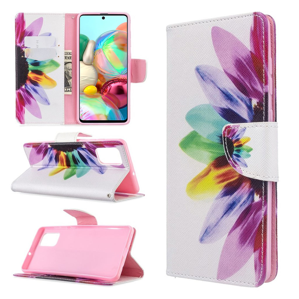 Bilde av Wonderland Samsung Galaxy A71 Flip Case - Fargerik Petal