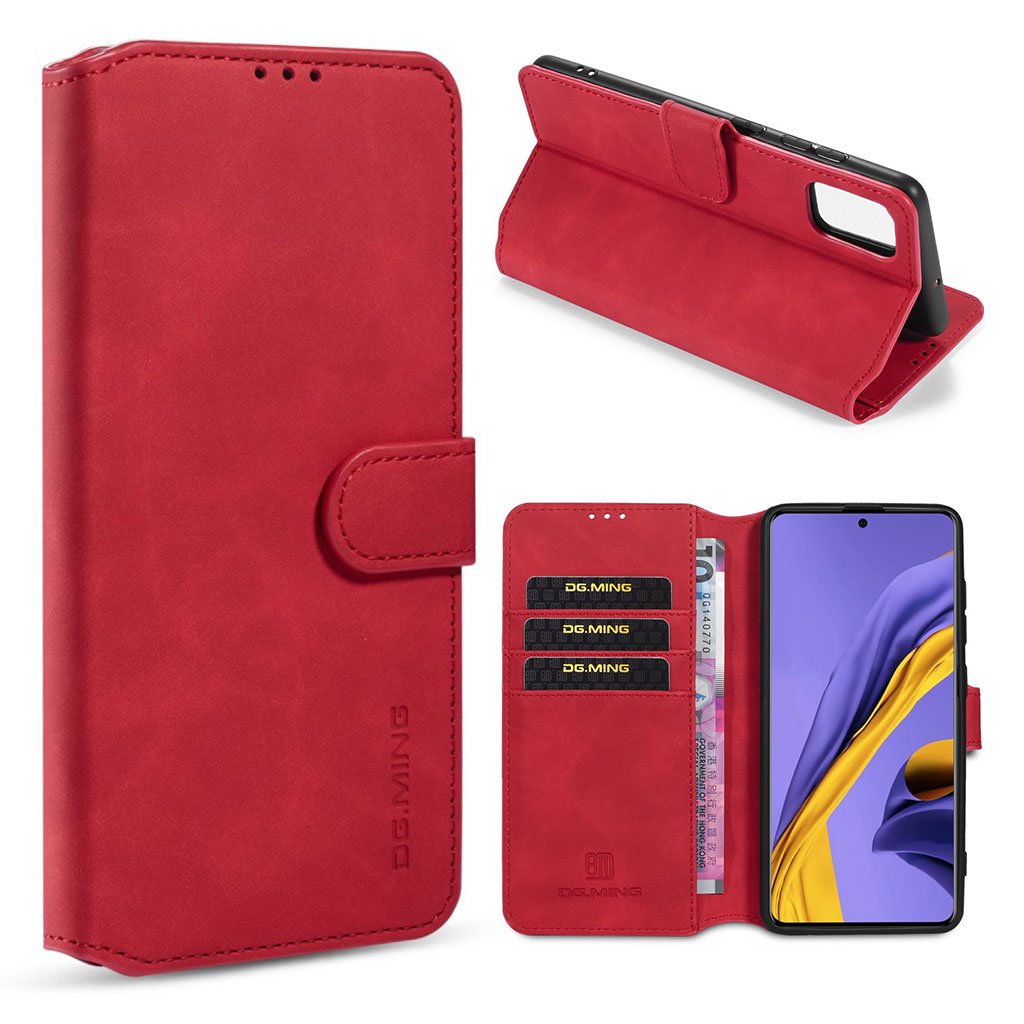 DG.MING Samsung Galaxy A71 5G Retro Etui - Rød