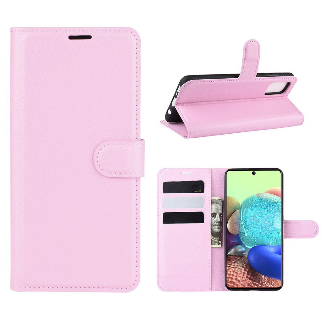 Classic Samsung Galaxy A71 5G flip etui - Rosa