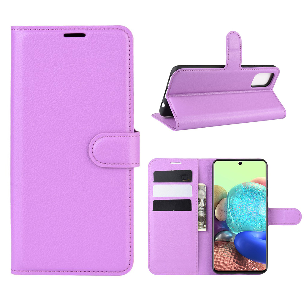 Classic Samsung Galaxy A71 5G flip etui - Lilla