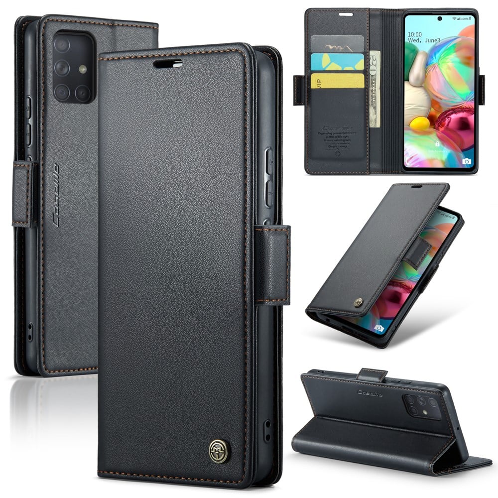 CaseMe Samsung Galaxy A71 Smooth Etui - Svart