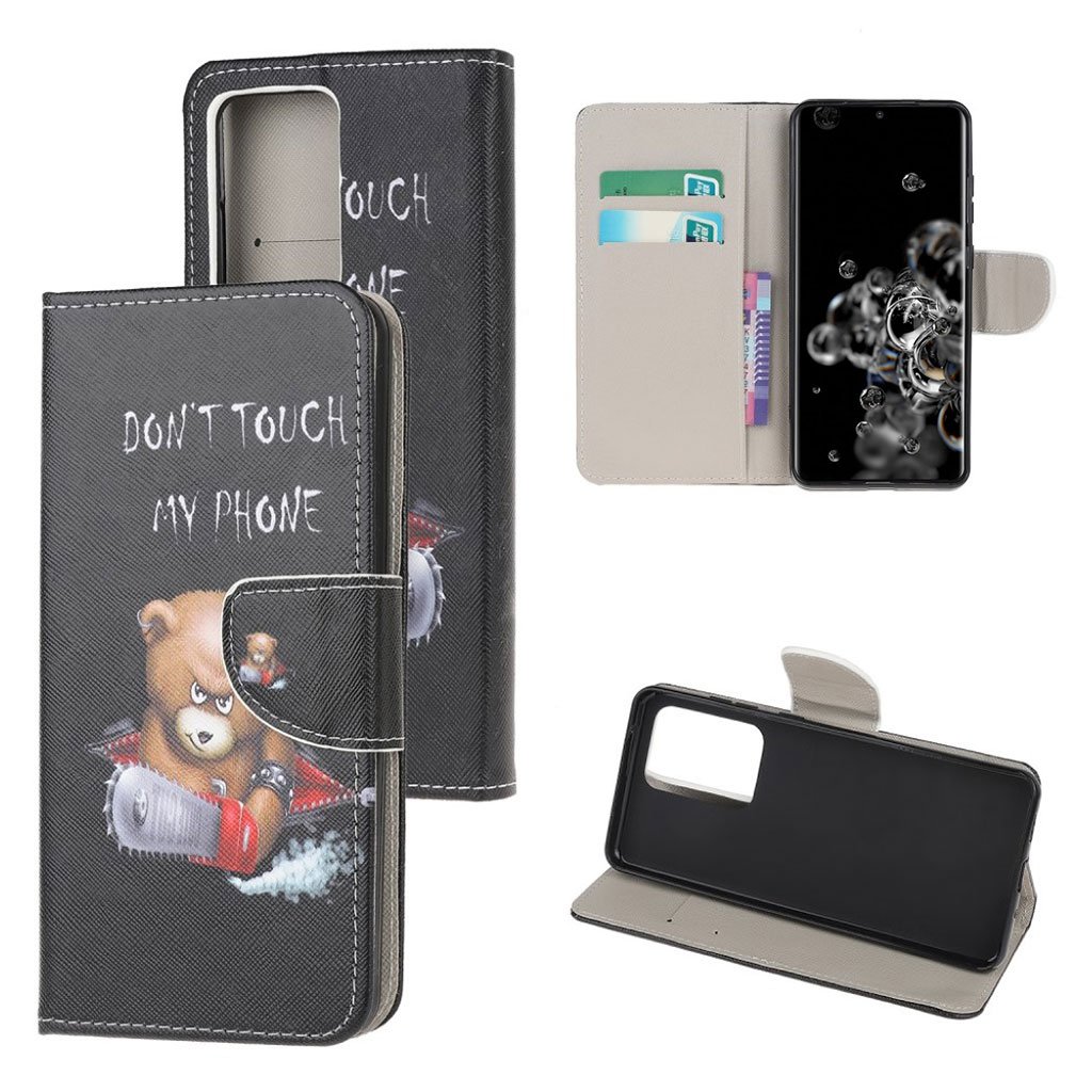 Wonderland Samsung Galaxy S20 Ultra flip case - Brun Bear