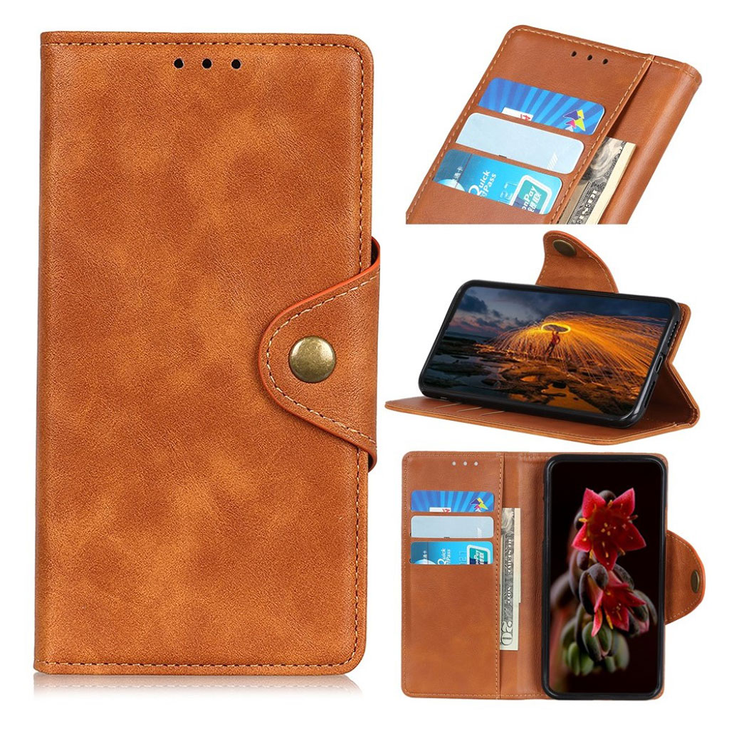 Alpha Samsung Galaxy A21 flip etui - Brun