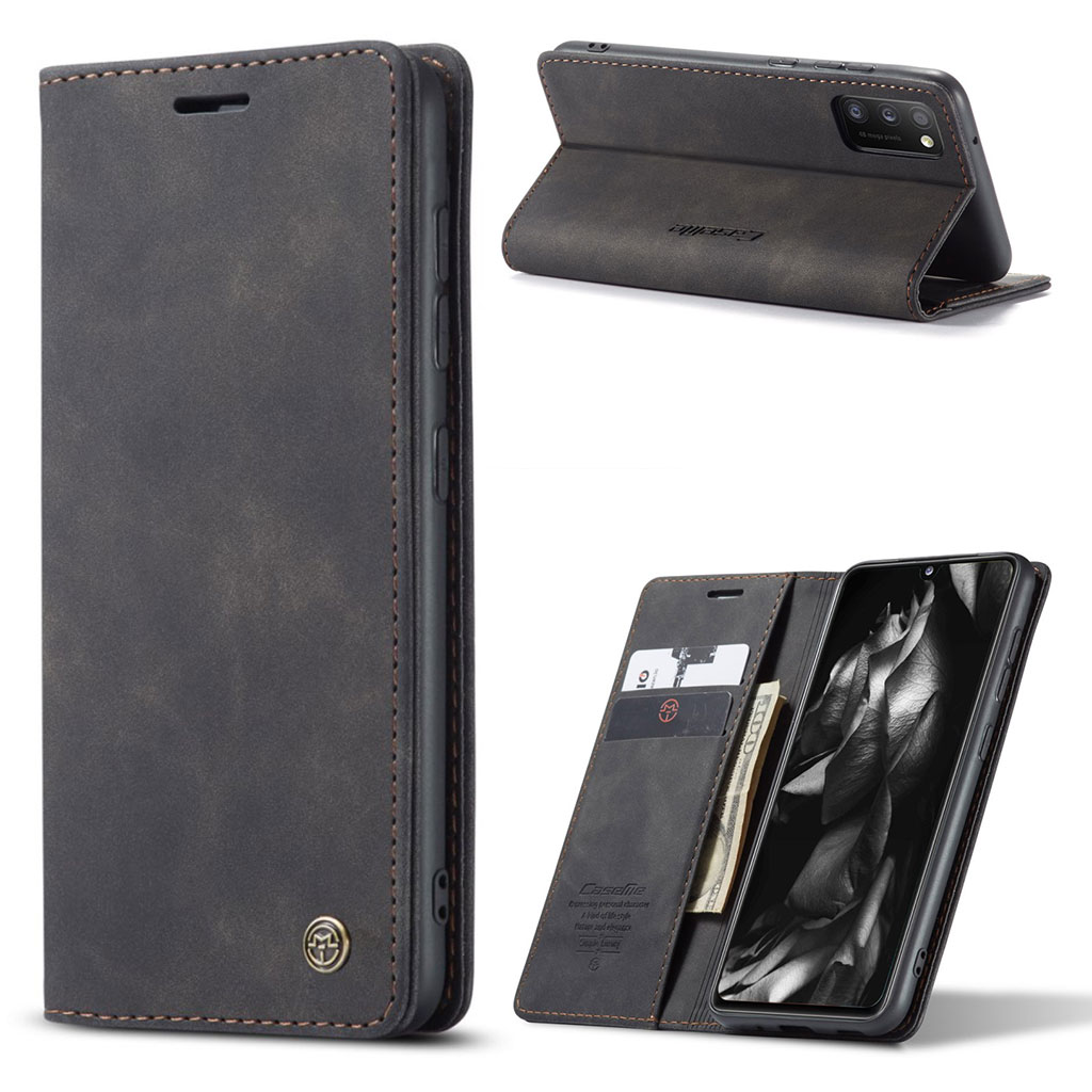 CaseMe Samsung Galaxy A41 Vintage Etui - Svart