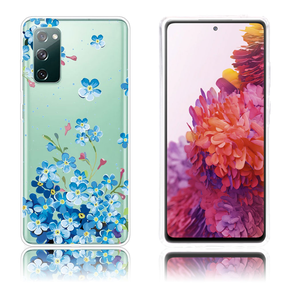 Deco Samsung Galaxy S20 FE 5G / S20 Fe Etui - Blåe Blomster