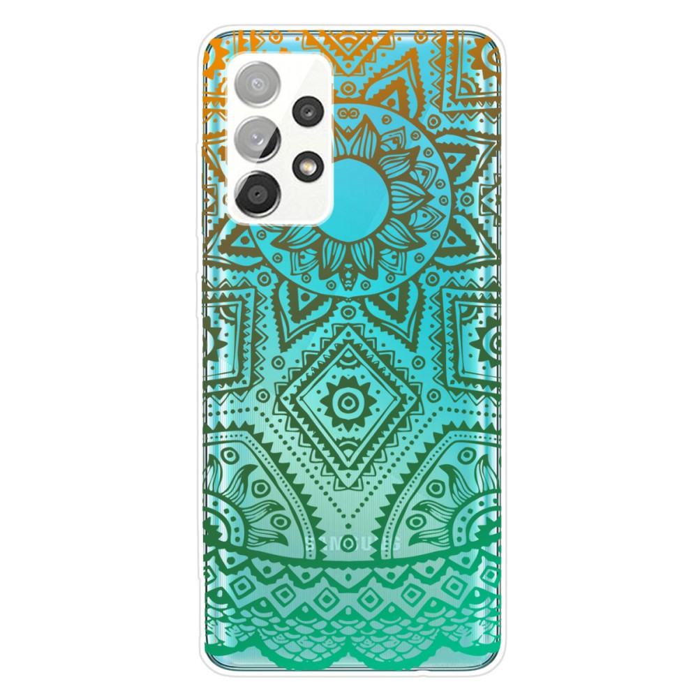 Deco Samsung Galaxy A52s 5G / A52 5g Etui - Grønn Solsikke Design