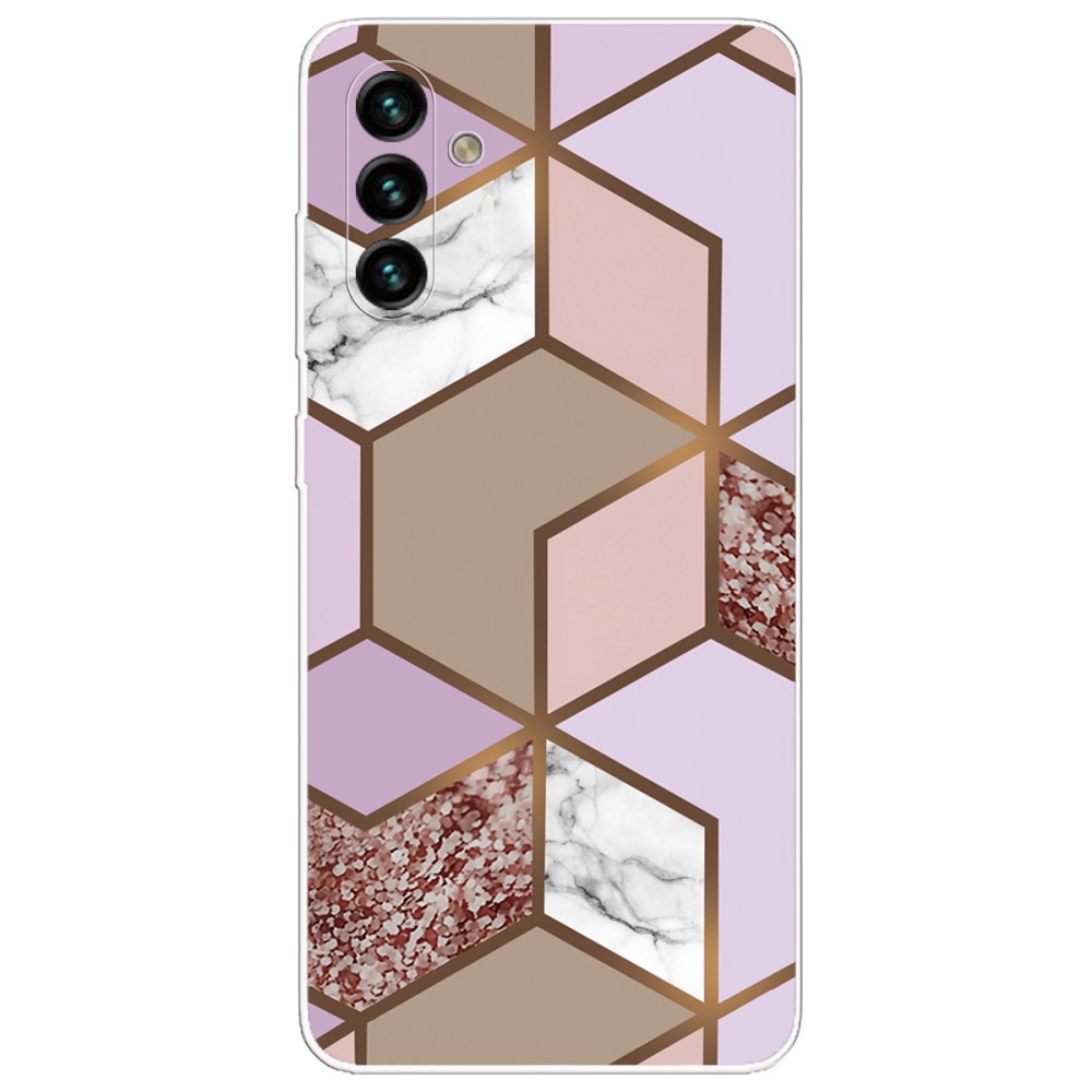 Marble Samsung Galaxy A13 5G Etui - Golden Lush Tile