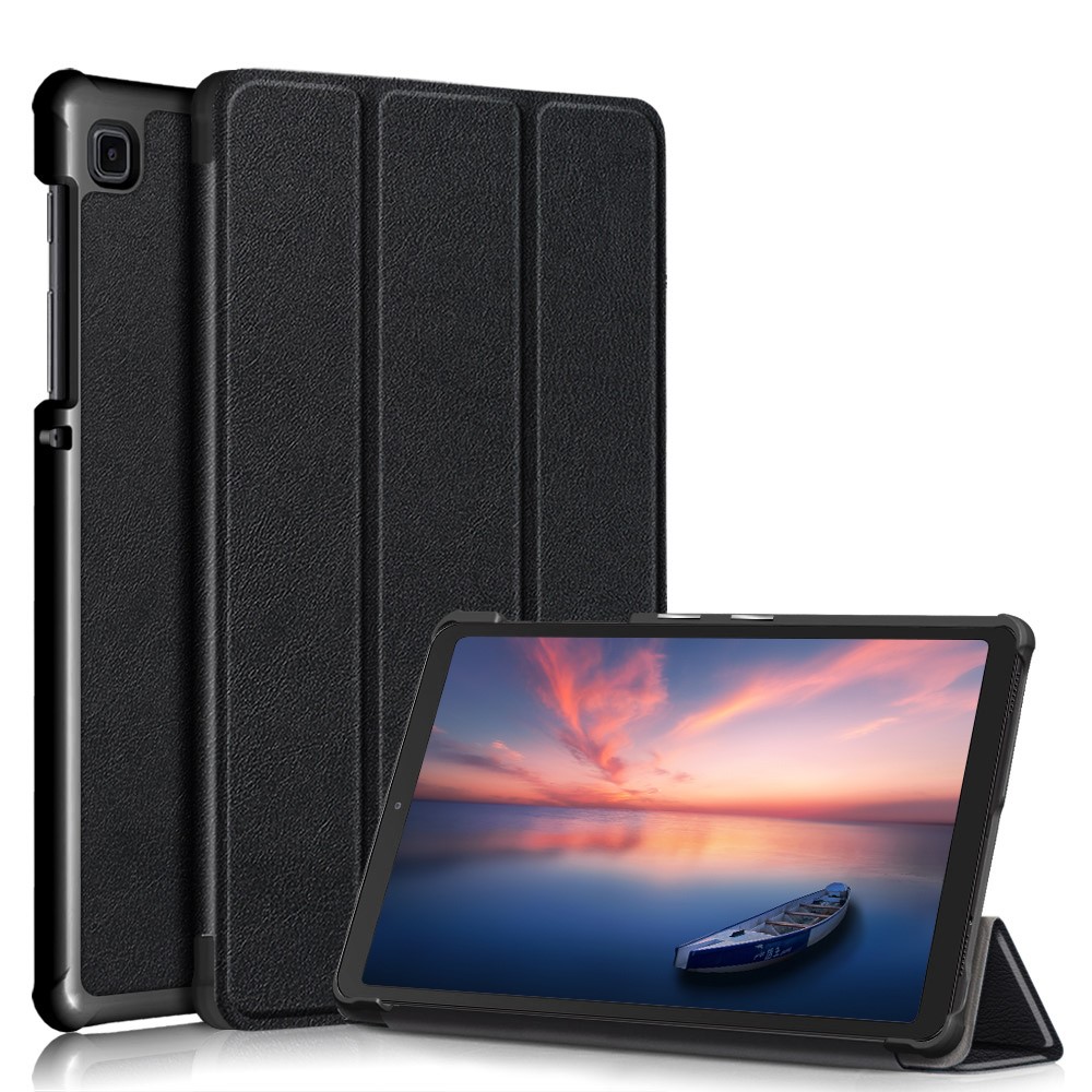 Bilde av Samsung Galaxy Tab A7 Lite Tri-fold Leather Flip Case - Black