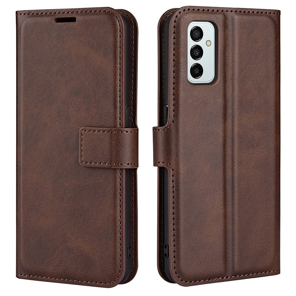 Skinn-etui i lommebok-stil for Samsung Galaxy M23 - Brun