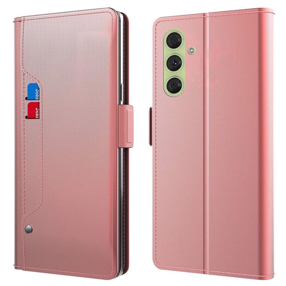 Phone Etui med Make-up Mirror og Slick Design til Samsung Galaxy A54 - Rose Gull