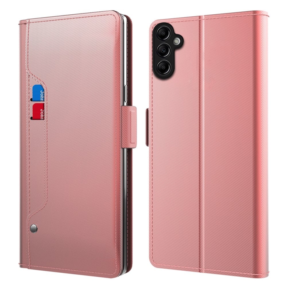 Phone Etui med Make-up Mirror og Slick Design til Samsung Galaxy F54 / M54 - Rose Gull