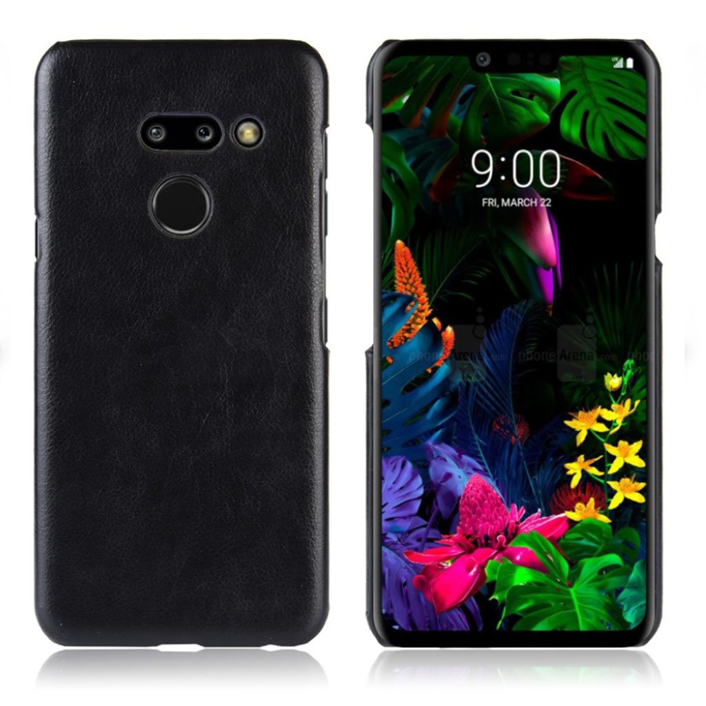 LG G8 Thinq Litchi Etui - Svart