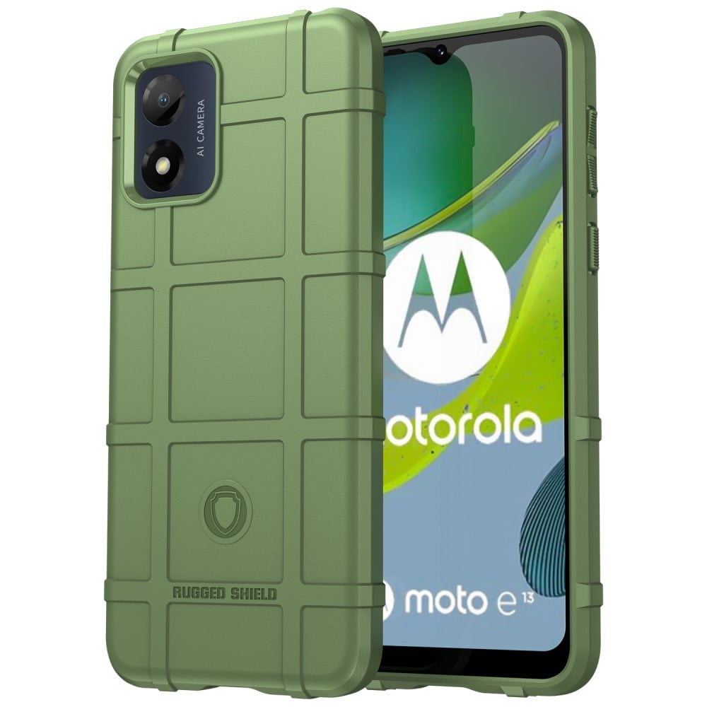 Rugged Shield Etui Motorola Moto E13 - Grønn