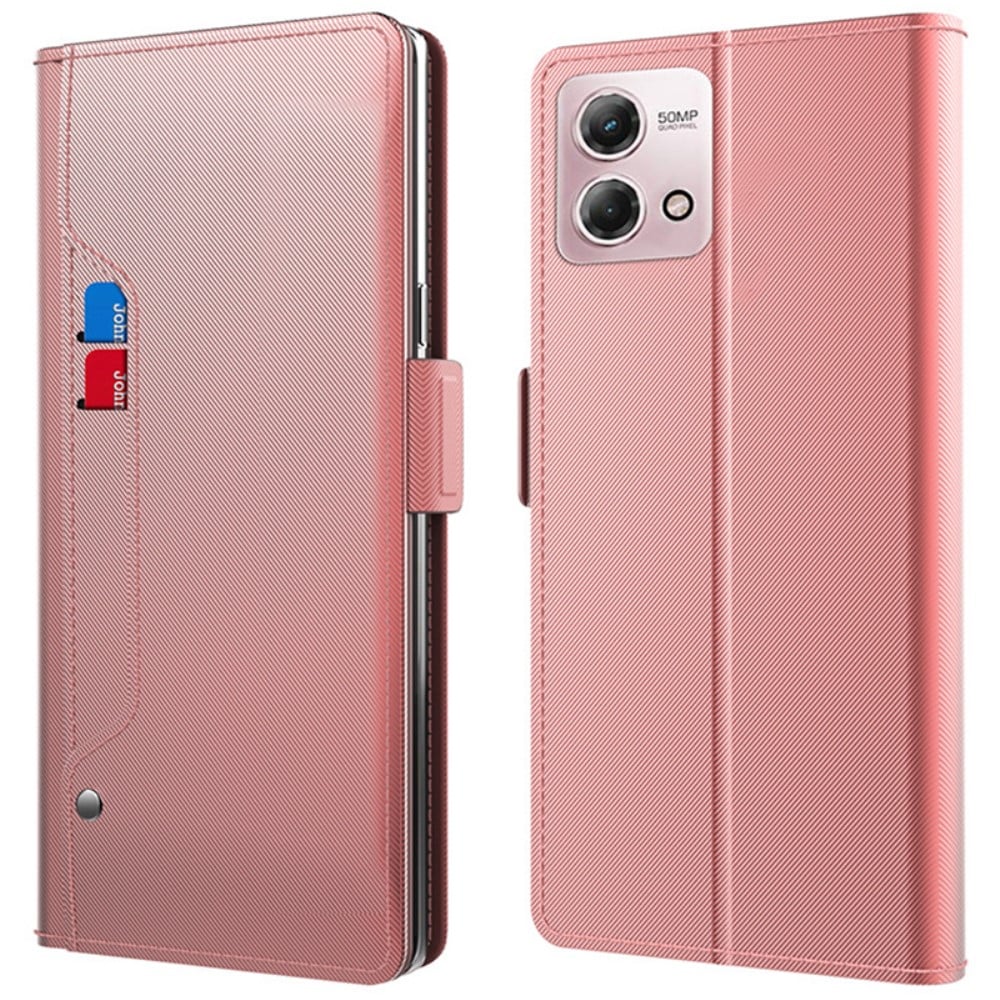 Phone Etui med Make-up Mirror og Slick Design til Motorola Moto G Stylus 5g (2023) - Rose Gull