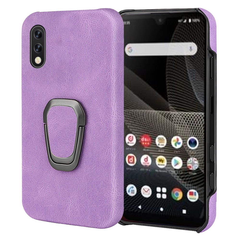 Bilde av Shockproof Leather Cover With Oval Kickstand For Sony Xperia Ace 2 - Purple