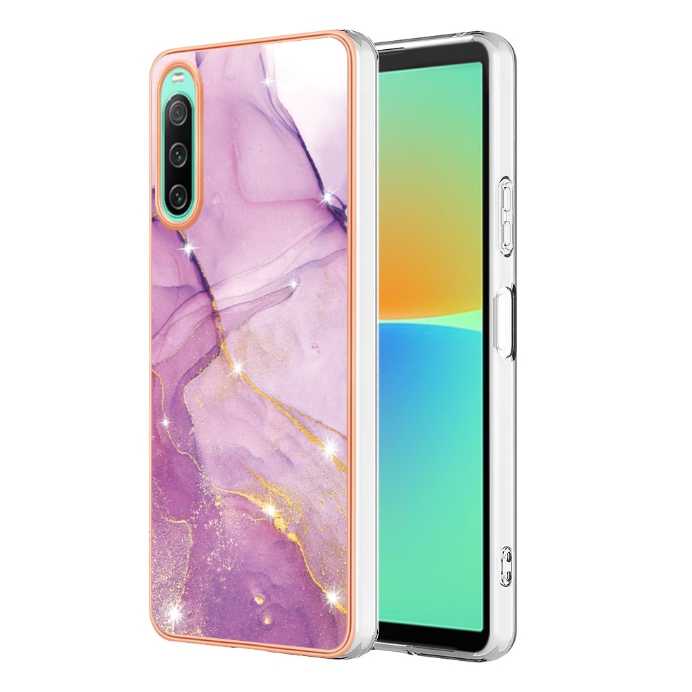 Marble Sony Xperia 10 IV Etui - Rose Gull Klinkekule