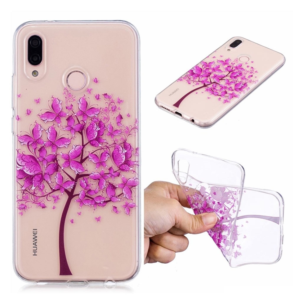 Huawei P20 Lite mønster utskrift TPU veske - Purple Tre