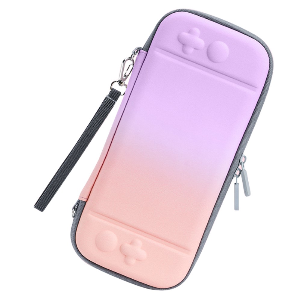 Nintendo Switch gradient farge PU skinnveske - Lilla / Rosa