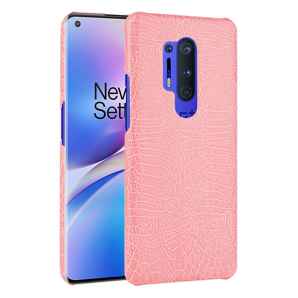 Croco etuit - OnePlus 8 Pro - Pink