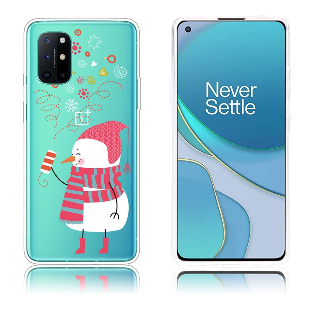 Juleveske til OnePlus 8T - Snømann Som Fyrer Av Fyrverkeri