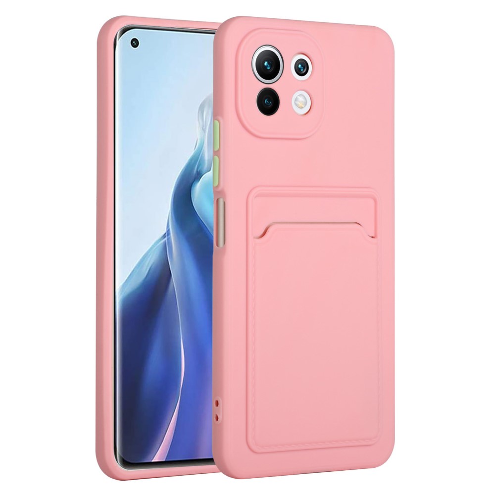 Deksel med Kortholder til Xiaomi 11 Lite 5g Ne / Mi 11 Lite 5g / 11 Lite - Rosa