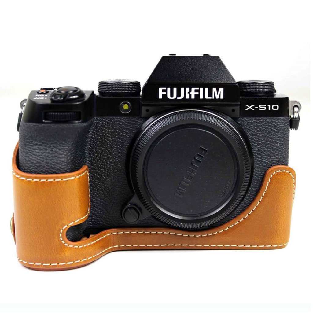 Fujifilm X-S10 skinnveske - Brun