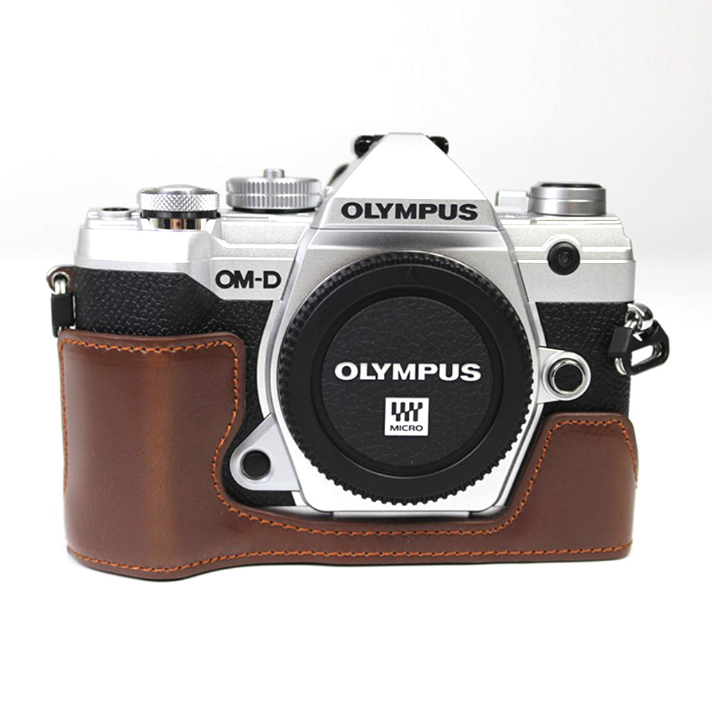 Bilde av Olympus O-md E-m5 Mark Iii Durable Leather Half Case - Coffee