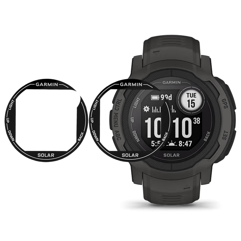 2 stk Garmin Instinct 2 HD PMMA skjermbeskytter