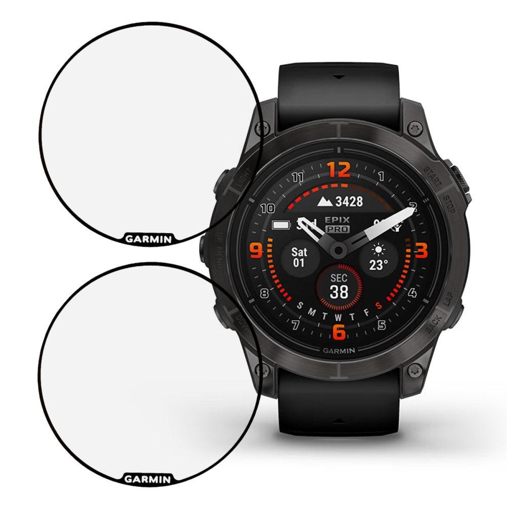 2 stk Garmin Epix Pro (Gen 2) 47 mm klar skjermbeskytter