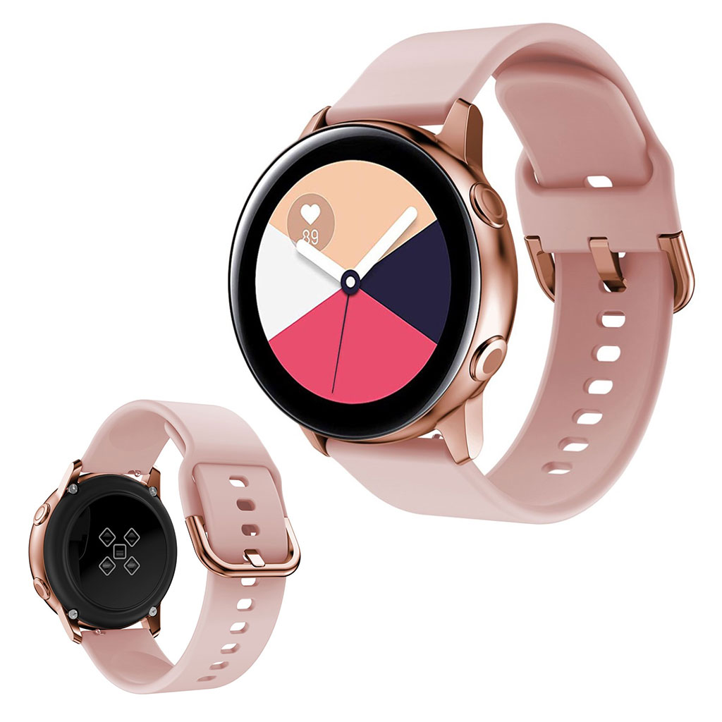 Silikonklokkebånd for Amazfit GTS og Huawei Watch GT 2 42mm - Rosa