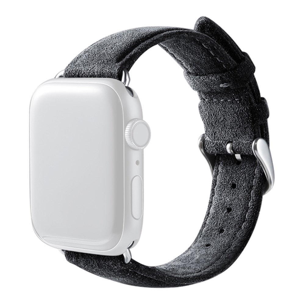 Apple Watch Series 8 (41 mm) semsket skinnrem - Mørkegrå