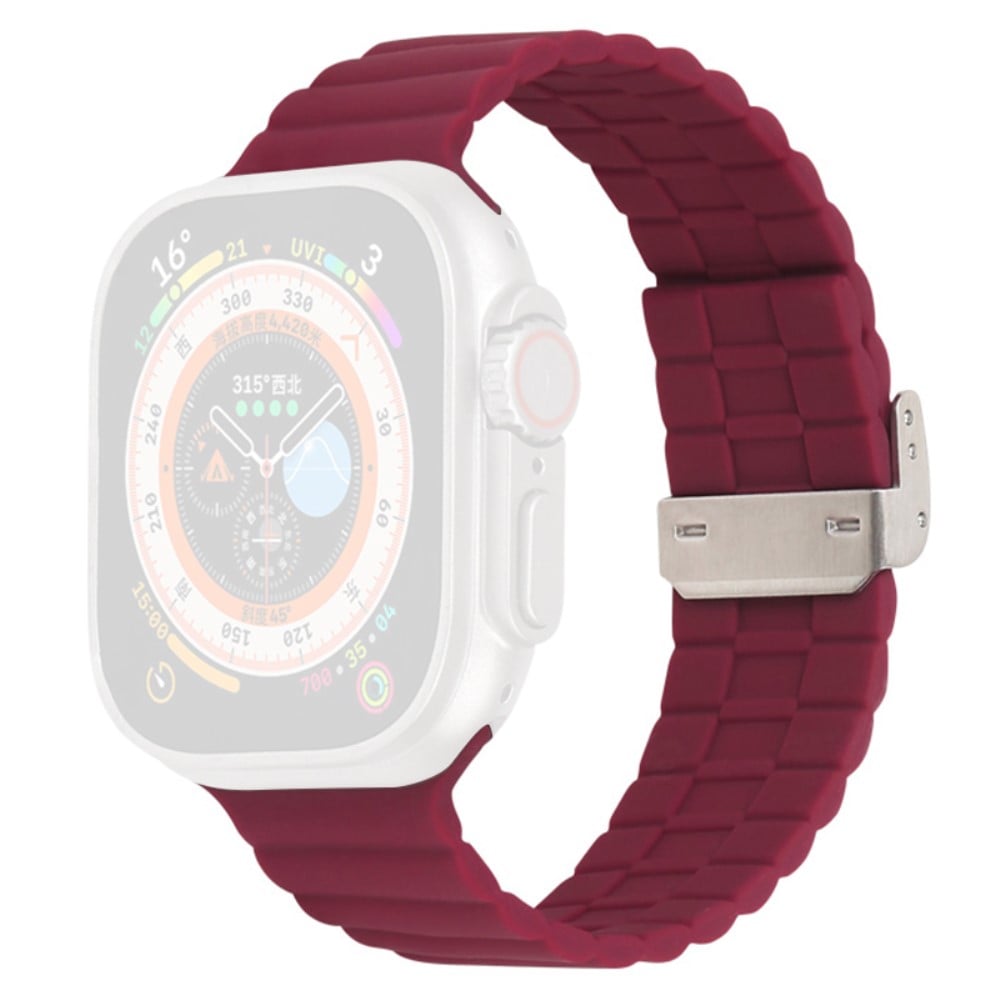 Apple Watch Series 9 41 mm silikonrem - Vinrød