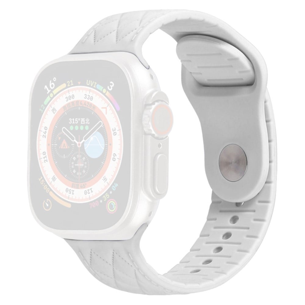 Apple Watch Series 9 41 mm teksturert silikonrem - Hvit