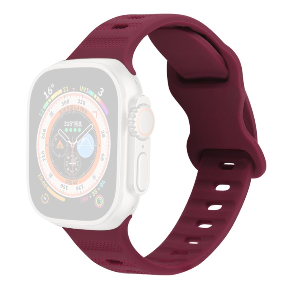 Apple Watch Series 9 41 mm silikonrem - Vindrød