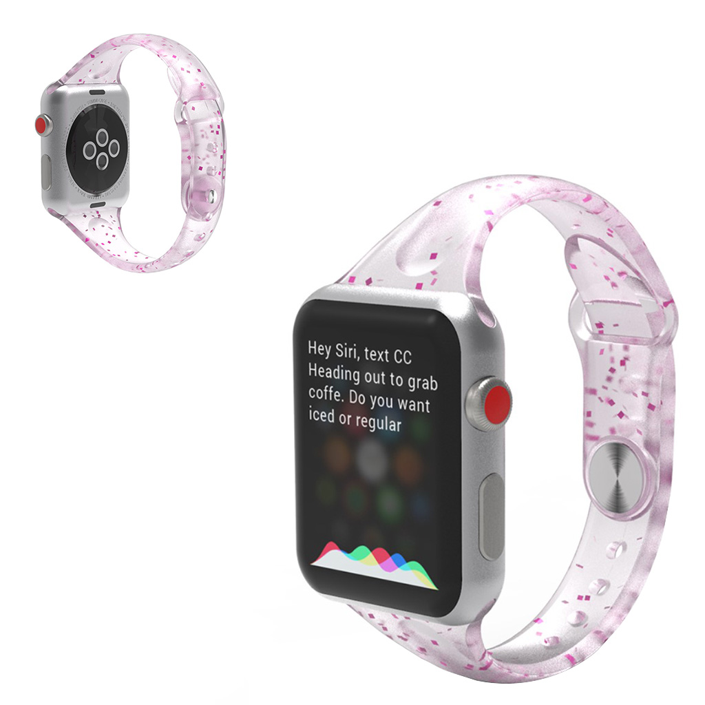 Apple Watch Series 5 / 4 44mm utsøkt silikonklokkebånd - Rosa