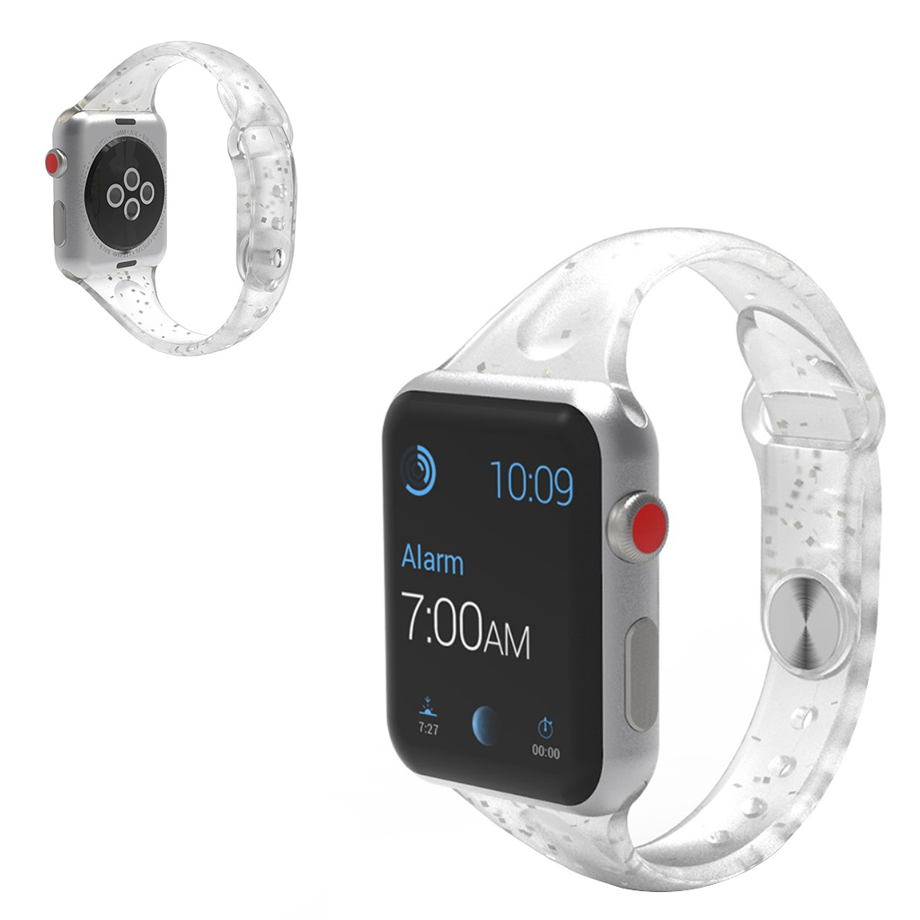 Apple Watch Series 5 / 4 44mm utsøkt silikonklokkebånd - Hvit