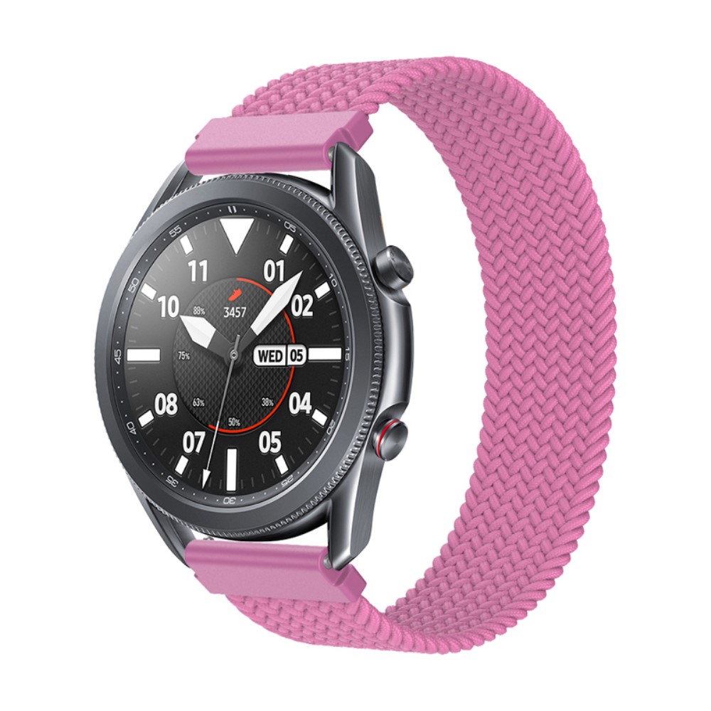 Samsung Galaxy Watch 3 (45 mm) elastisk klokkerem i nylon - Rosa Lilla Størrelse: S