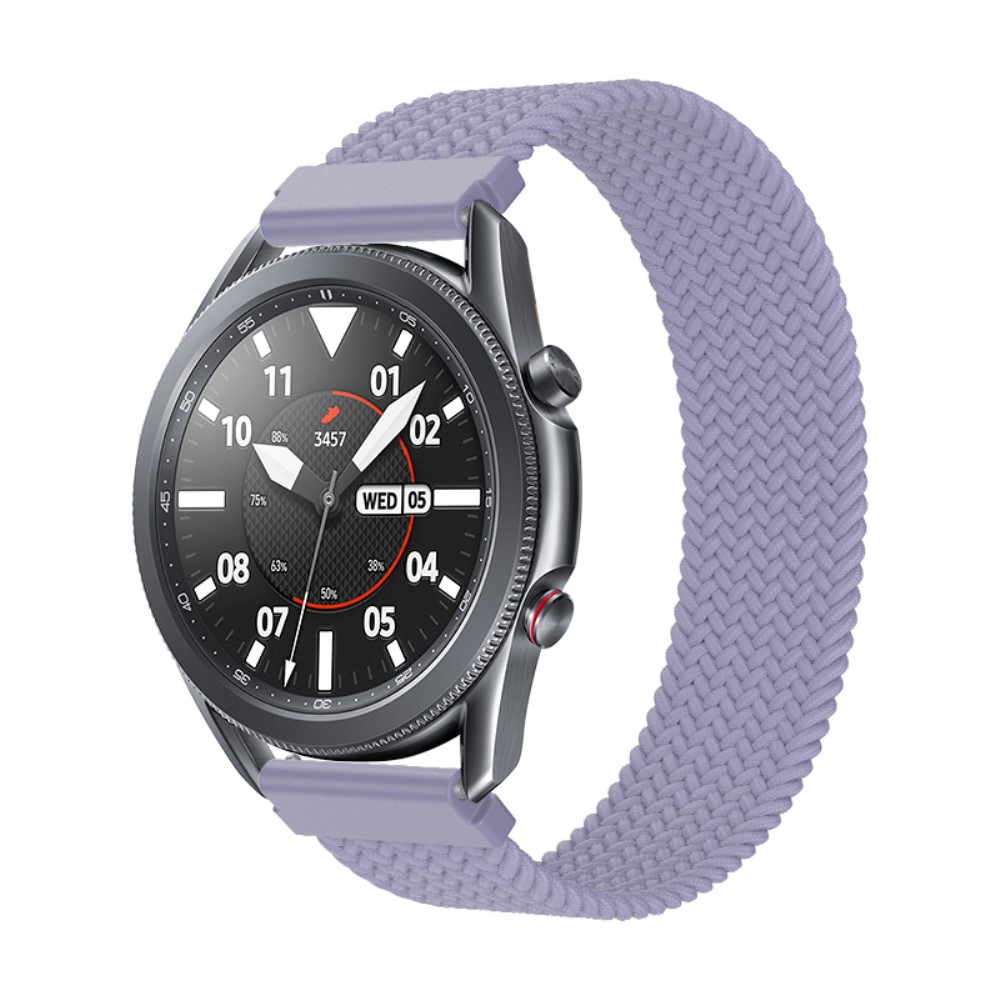 Samsung Galaxy Watch 3 (45 mm) elastisk klokkerem i nylon - Lavendel Lilla Størrelse: S