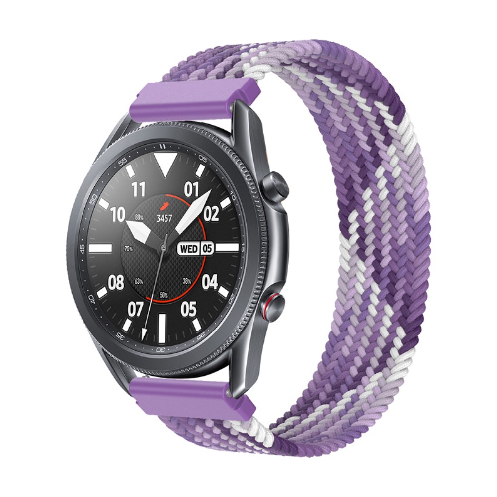 Samsung Galaxy Watch 3 (45 mm) elastisk klokkerem i nylon - Grape Lilla Størrelse: S