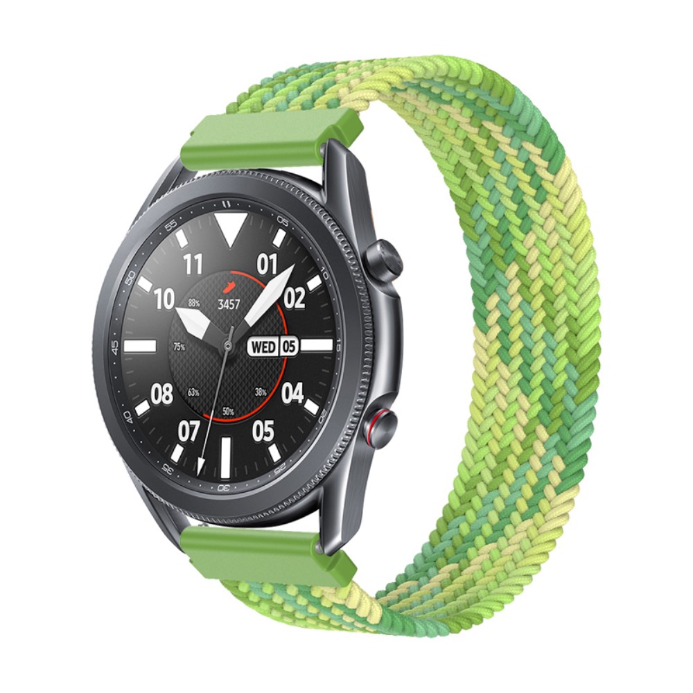 Samsung Galaxy Watch 3 (45 mm) elastisk klokkerem i nylon - Lime Størrelse: S