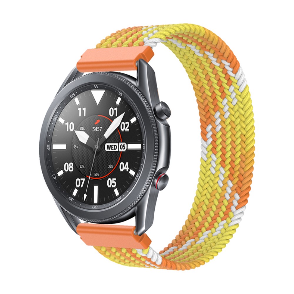 Samsung Galaxy Watch 3 (45 mm) elastisk klokkerem i nylon - Oransje Størrelse: S