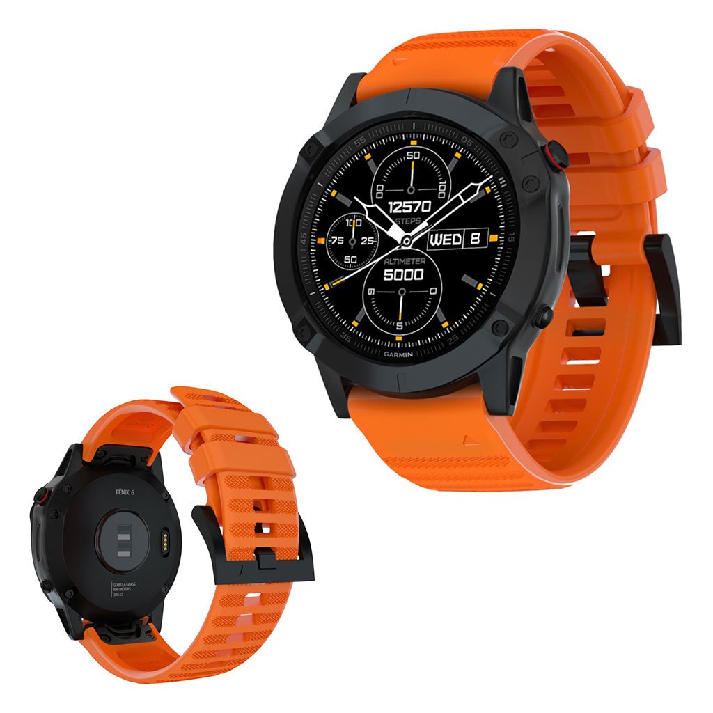 Garmin Fenix ​​6 / Fenix ​​5 Plus / Fenix ​​5 / Forerunner 935 / Quatix 5 / Quatix 5 Sapphire / Approach S60 / Garmin Instinct Silikon Klokkereim - Or